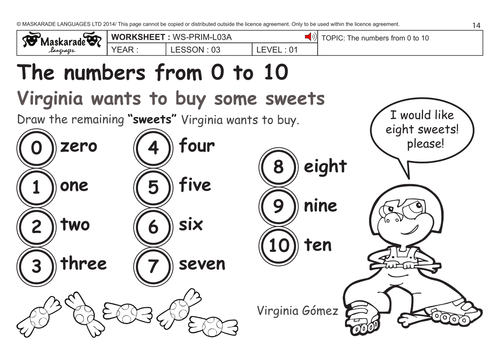 ENGLISH KS2 Level 1: Numbers 0 to 10/ How old are you?