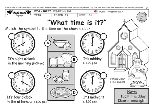 ENGLISH KS2 Level : What time is it?
