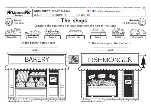 ENGLISH KS2 Level 2: The shops