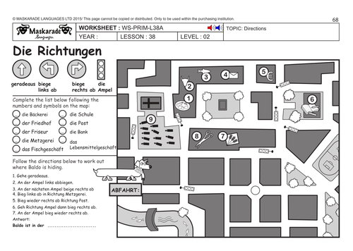 GERMAN KS2 Level 2: Directions/ The park