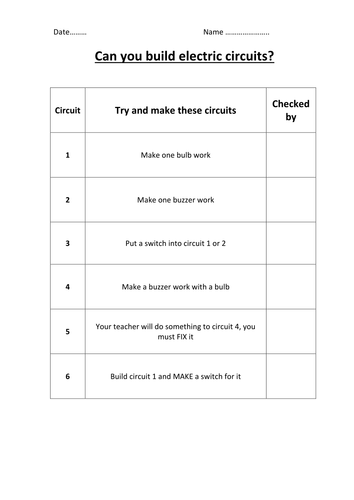 Building Electric circuits challenge