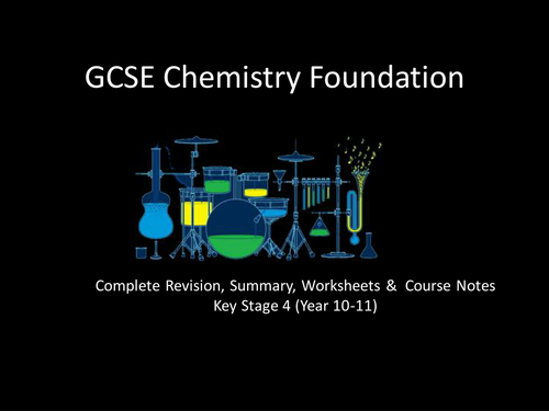 AQA GCSE Foundation Chemistry Complete Revision Summary Exam Q & Worksheets Course-over 60 Slides 