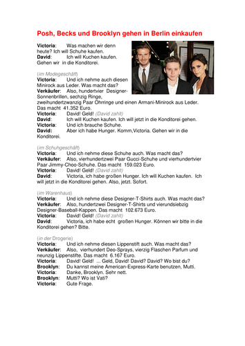 David, Victoria und Brooklyn gehen einkaufen