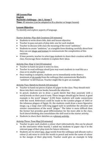 Lesson Planner Resources for 12 June