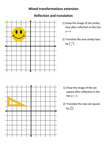 Mixed transformations - Reflection and translation | Teaching Resources