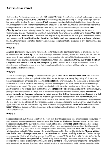 Christmas Carol WOOSH!