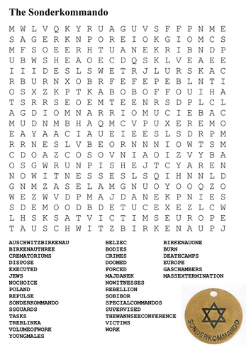 The Sonderkommando Word Search