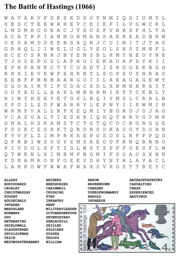 The Battle of Hastings Word Search