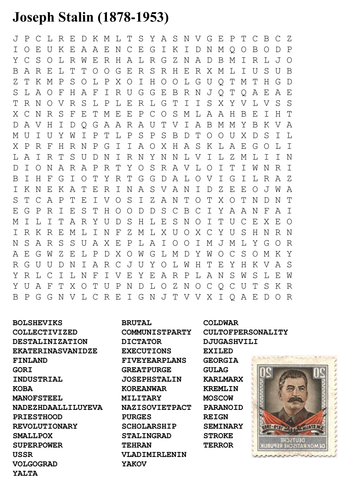 Joseph Stalin Word Search