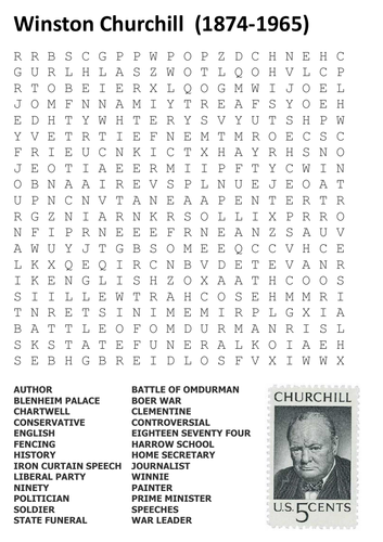 Winston Churchill Word Search