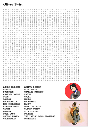 Oliver Twist Word Search