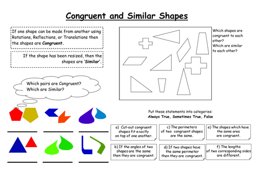 Congruent and Similar Shapes