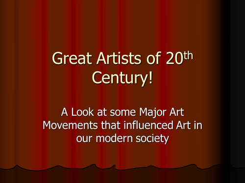 20th and 21st Century Artists