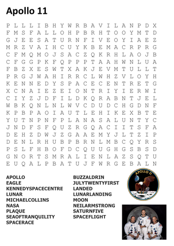 Apollo 11 Word Search