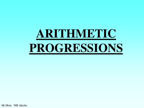 Progressions Presentation