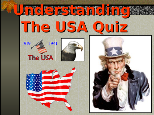 The USA 1918 to 1941 Quiz