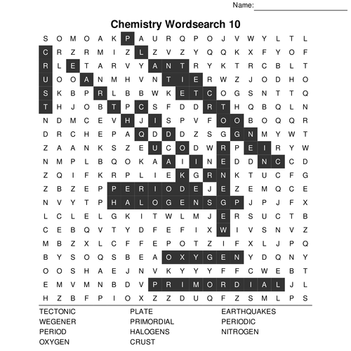 GCSE Chemistry Bumper Wordsearch Pack. 10 Wordsearches included with Solutions AQA Edexcel OCR