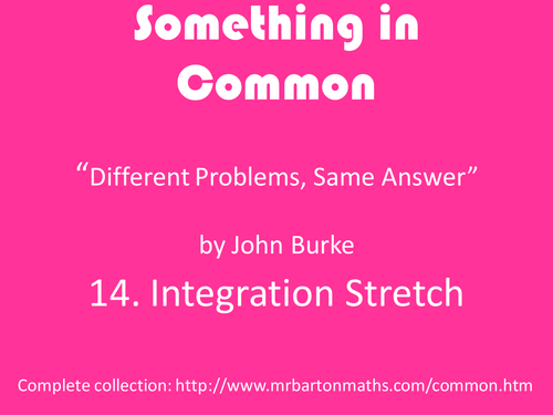 Something in Common 14: Integration Stretch