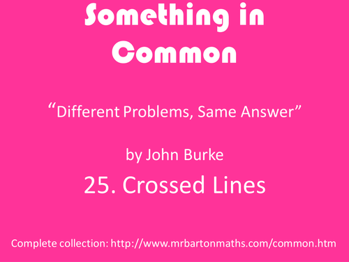 Something in Common 25: Crossed Lines