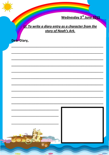 Year 1 Noah's Diary Entry