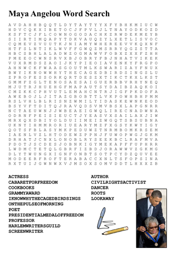 Maya Angelou Word Search