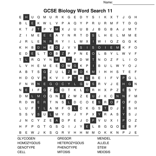 GCSE Biology Bumper Fun Wordsearch Pack. 10 Wordsearch Set included with Solutions AQA Edexcel OCR