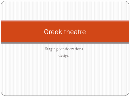 Electra - revision ppt on character and staging