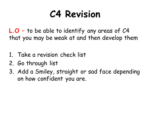 C4 Ocr Gateway Revision Lesson