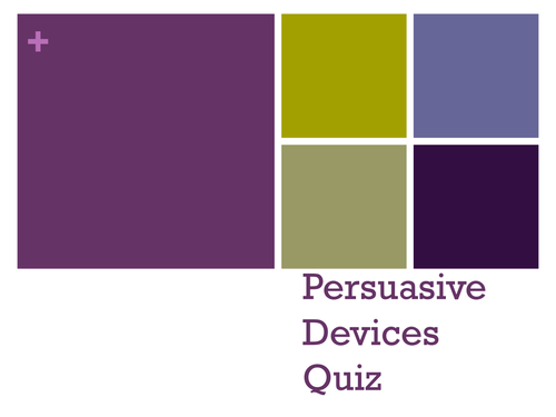 Persuasive Devices Quiz
