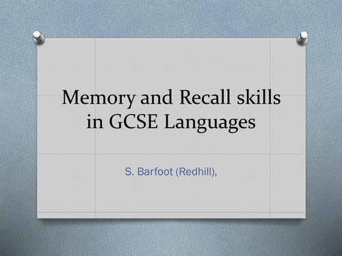 Memorisation techniques for CA