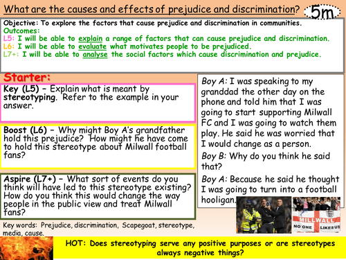 Causes and effects of prejudice