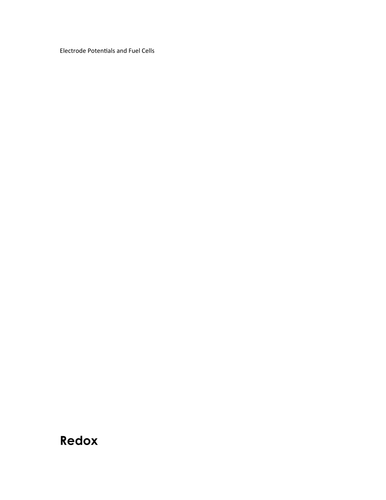 Electrode Potential and Fuel Cells