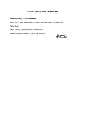 Aqa english literature paper 2 2019 | pdf picture