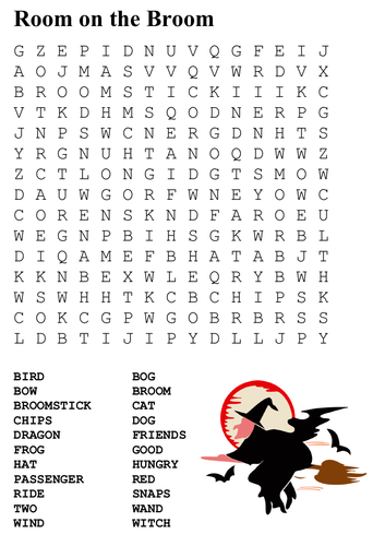 Room on the Broom Word Search