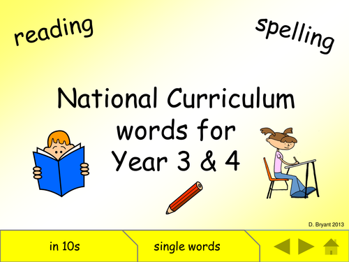 National Curriculum Word Lists: Y3/4 and Y5/6 power-points 