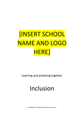 School inclusion booklet