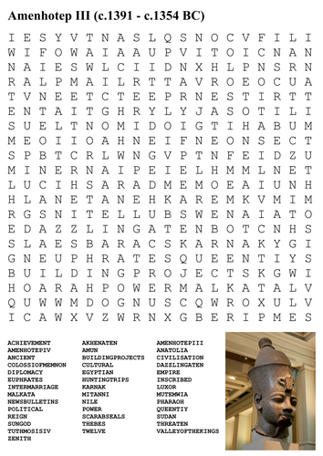 Amenhotep III - Egypt Word Search