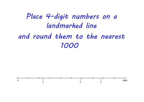 Placing Four Digit Numbers on Land Marked Line