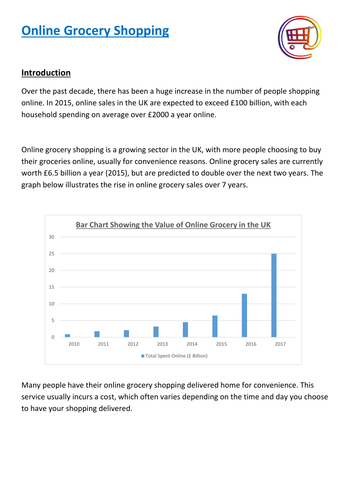 Functional Maths Activity - Online Grogery Shopping (E3 - L1)