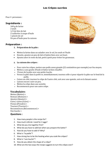 Recette les crepes / Pancakes recipe