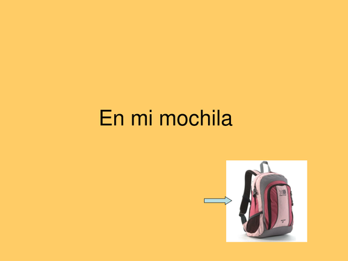 En mi mochila /In my bag