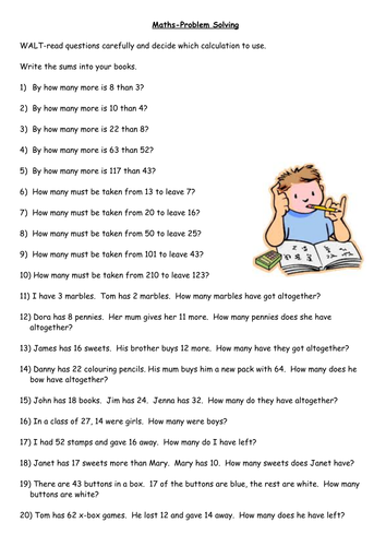 problem solving questions for elementary students