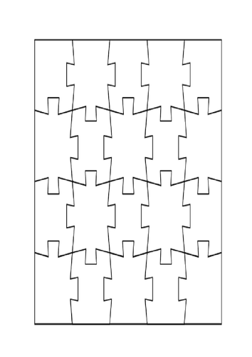 Jigsaw Puzzle Template