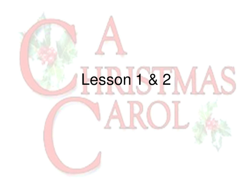 A Christmas Carol SOW NEW SPEC