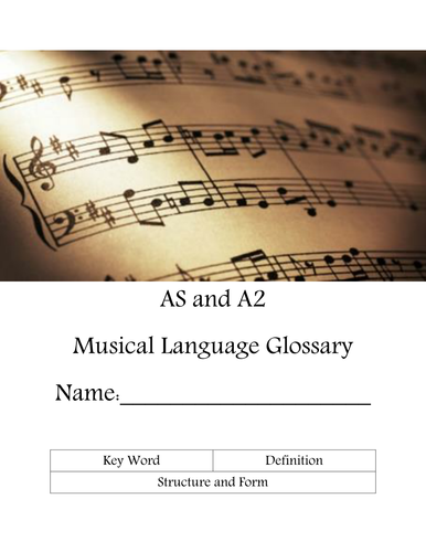 AS and A2 Glossary booklet