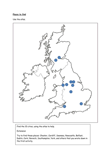 Locating cities in Britain