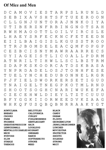 Of Mice and Men Word Search