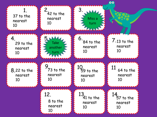 Rounding To The Nearest 10 Board Game | Teaching Resources
