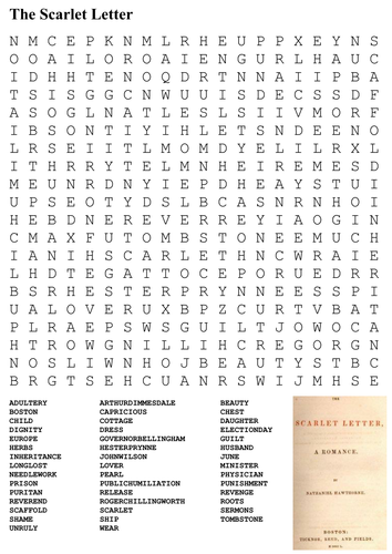The Scarlet Letter Word Search