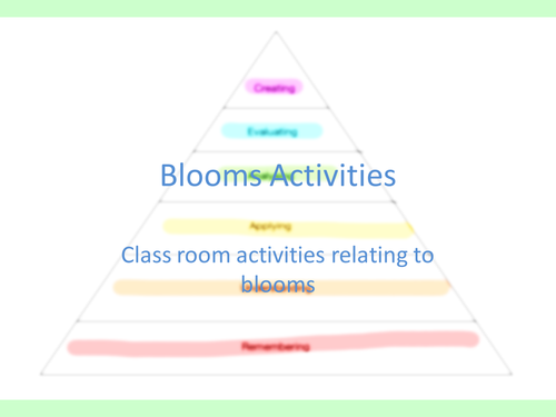  differentiated activies related to blooms